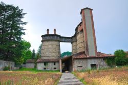 Una antica fornace a Ponte dell'Olio in provincia di Piacenza, emilia occidentale