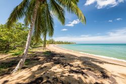 Una bella spiaggia sabbiosa nei dintorni di Juan Dolio, costa sud della Repubblica Dominicana