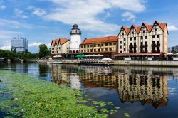 Una bella veduta della città di Kaliningrad, Russia. L'attuale nome Kaliningrad - un tempo si chiamava Konigsberg - rende omaggio dal 1946 al primo capo di stato sovietico, Michail ...