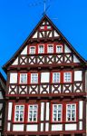 Una casa tipica del centro storico di Alsfed in Germania, Land Assia