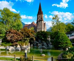 Una chiesa di Interlaken, Svizzera.



