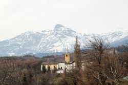 Una chiesa in Valle d'Aosta nel terrirorio di Saint Denis, fotografata in inverno