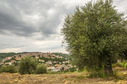 Una giornata grigia al borgo di Seggiano in provincia di Grosseto