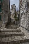 Una scalinata a Cusano Mutri un borgo tra le montagne della Campania
