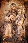 Una scultura di Madonna con Babino all Abbazia di Praglia in Veneto