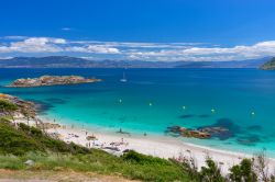 Una spiaggia alle Cies Islands in Galizia, Spagna nord-occidentale