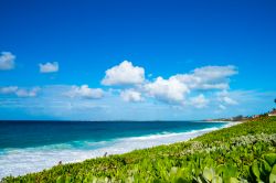 Una spledida vista sull'oceano e sulla spiaggia a Nassau, isola di New Providence, Bahamas. Milioni di turisti scelgono quest'isola con le sua spiagge per vivere un'esperienza unica ...