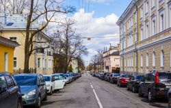Una strada in centro a Pushkin in Russia - © Orini / Shutterstock.com 