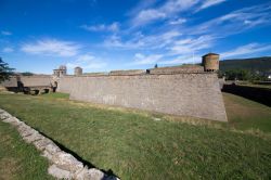 Una veduta del Castello di San Pedro a Jaca in Aragona, nord-est della Spagna