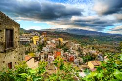 Una veduta del centro montano di Castiglione Sicilia nella zona del vulcano Etna