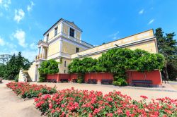 Una veduta del Pompejanum a Aschaffenburg, Germania. Questa bella riproduzione di una tipica villa romana venne costruita attorno al 1840 su richiesta di re Ludwig I°.
