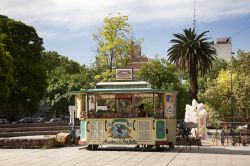 Una venditrice nel suo chiosco vende prodotti nella piazza del centro di Mendoza, Argentina - © jaume / Shutterstock.com