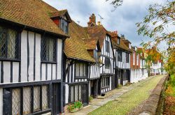 Le case a graticcio del 16° secolo: le Timber Houses: nel centro storico di Rye in Inghilterra