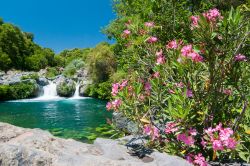 Uno dei laghetti del fiume Alcantara vicino a Castiglione di Sicilia