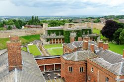 Uno scorcio dall'alto del castello fortificato di Lincoln, Inghilterra.

