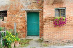 Uno scorcio del borgo di Chiusure in Toscana, provincia di Siena