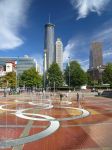 Uno scorcio del Centennial Park di Atlanta, Georgia, Stati Uniti d'America. Questo parco pubblico di 85 mila metri quadrati è stato costruito dal Comitato di Atlanta per i giochi ...