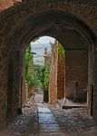 Uno scorcio del centro storico di Gualdo Cattaneo, un borgo medievale dell'Umbria