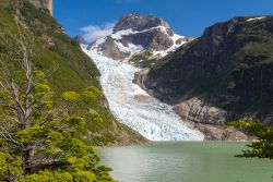 Uno scorcio del ghiacciaio Serrano, Cile. Si trova nel Parco Nazionale Bernardo O'Higgins in Patagonia e offre degli incantevoli scenari naturali.
