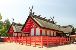 Uno scorcio del Grande Tempio Sumiyoshi a Osaka, Giappone.

