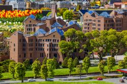 Uno scorcio del parco in miniatura Madurodam a L'Aia, Olanda. Inaugurata nel 1952, questa ttrazione deve il suo nome a George Maduro, tenente ebreo morto nel 1945 nel campo di concentramento ...