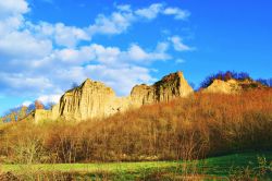 Uno scorcio della Balze del Valdarno aerea naturale a sud di Castelfranco Piandiscò