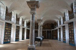 Uno scorcio della biblioteca dell'abbazia territoriale di Einsiedeln, Svizzera.
