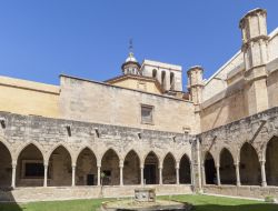 Uno scorcio della cattedrale di Santa Maria di Tortosa e del chiostro, Spagna. Il chiostro custodisce una bella pala d'altare policroma del XIV° secolo - © joan_bautista / Shutterstock.com ...