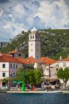 Uno scorcio della cittadina di Skradin e del suo piccolo porto sulla costa adriatica, Croazia.



