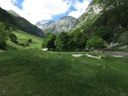 Uno scorcio della vallata nei pressi di Foce di Montemonaco, Marche.
