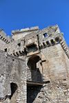 Uno scorcio dell'antico villaggio di Sermoneta, Lazio. Siamo sulle pendici dei Monti Lepini dove questo borgo medievale è fra i più suggestivi della regione.
