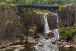 Uno scorcio delle cascate sul fiume Passaic a Paterson, New Jersey (USA).
