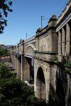 Uno scorcio dell'High Level Bridge sul fiume Tyne a Newcastle upon Tyne, Inghilterra.
