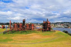 Uno scorcio di Gas Works Park a Seattle, Washington (USA). Da qui si può ammirare un suggestivo panorama sulla cittadina americana.

