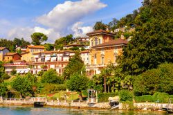 Uno scorcio di Lavena Ponte Tresa, comune sul algo di Lugano in provincia di Varese, Lombardia.