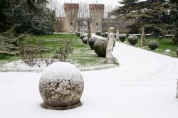 Uno scorcio invernale di Villa Giustinian, ovvero il Castello di Roncade in Veneto