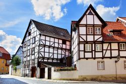 Uno scorcio sulle case in legno di Quedlinburg, Germania.