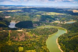 Veduta aerea del Podyji National park in Moravia, Repubblica Ceca