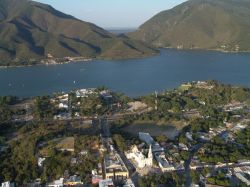 Veduta aerea di Presa de la Boca nello stato del Nuevo Leon, Messico. 
