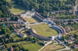 Veduta aerea di Villa Manin di Passariano, nei dintorni di  Codroipo in Friuli Venezia Giulia