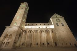 Veduta by night della cattedrale di Trani, Puglia.
