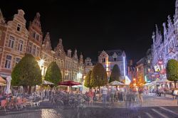 Veduta by night dell'Oude Markt a Leuven (Belgio). Si tratta del principale luogo d'incontro per turisti e cittadini di tutta Leuven - © Renata Sedmakova / Shutterstock.com