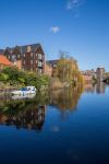 Veduta del fiume Wensum e delle residenze signorili lungo Riverside Walk a Norwich, Inghilterra - © Mary Doggett / Shutterstock.com
