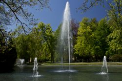 Veduta della spa e del resort di salute a Frantiskovy Lazne, Repubblica Ceca. Questa cittadina termale è racchiusa fra parchi verdi.
