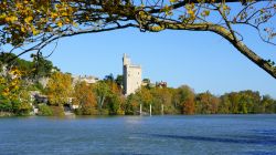 Veduta della Torre Filippo il Bello, torre medievale di Villeneuve-les-Avignon (Francia), attraverso il fiume Rodano - © EQRoy / Shutterstock.com