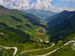 Veduta delle Alpi a Hintertux dalla loalità di Sommerbergalm, Austria.
