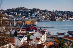 Veduta di Sandefjord sul mare della Norvegia