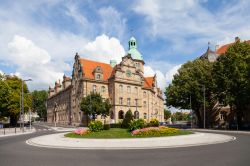 Veduta di Wilhelmsplatz a Bamberga (Germania) in una bella giornata di sole.
