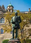 Veduta su Karl Anton Square a Sigmaringen, Germania - Passeggiando a piedi per la città se ne possono ammirare i monumenti e gli edifici storici più interessanti fra cui spicca ...