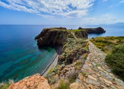 Villaggio preistorico sull'Isola di Panarea in Sicilia, Isole Eolie